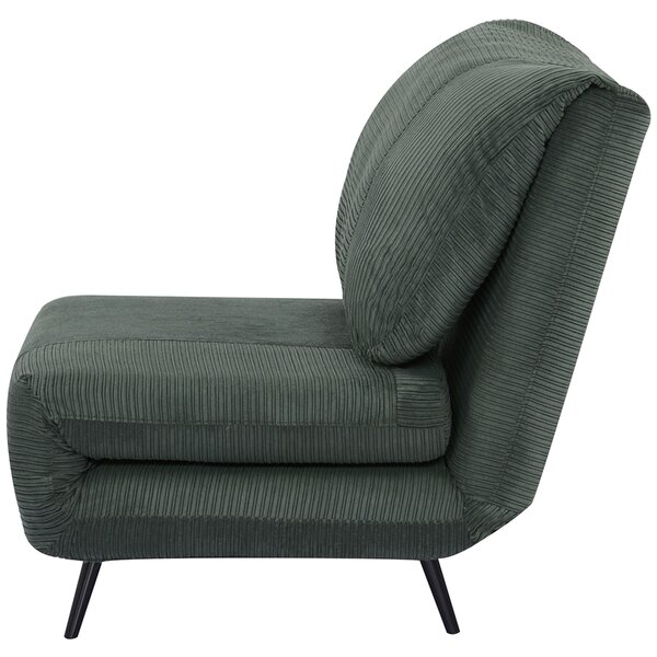 HOMCOM Fotoliu Extensibil 2-În-1 Reglabil pe 3 Niveluri cu Șezut Mare, Canapea Extensibilă, 82x89x83 cm, Verde | Aosom Romania