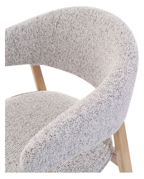 Scaun de dining Gabi, gri/stejar natural
