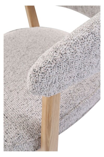 Scaun de dining Gabi, gri/stejar natural