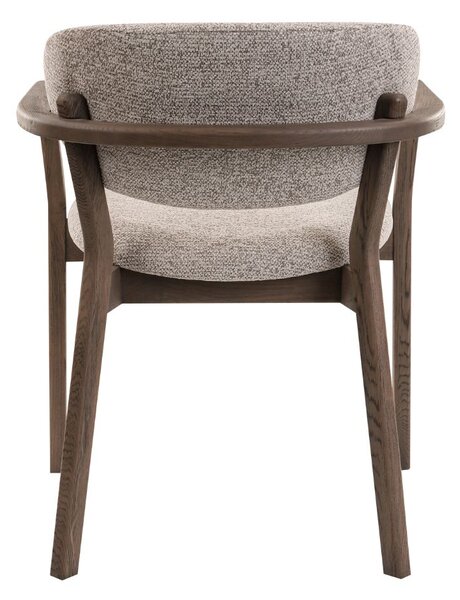 Scaun de dining Olmo, bej/stejar fumuriu