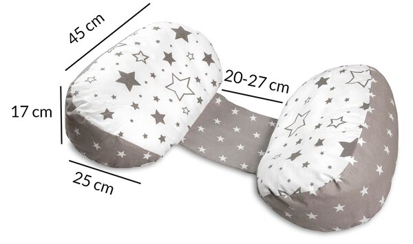 Perna gravide multifunctionala reglabila Kidizi Mona Plus Galaxy Grey, husa detasabila
