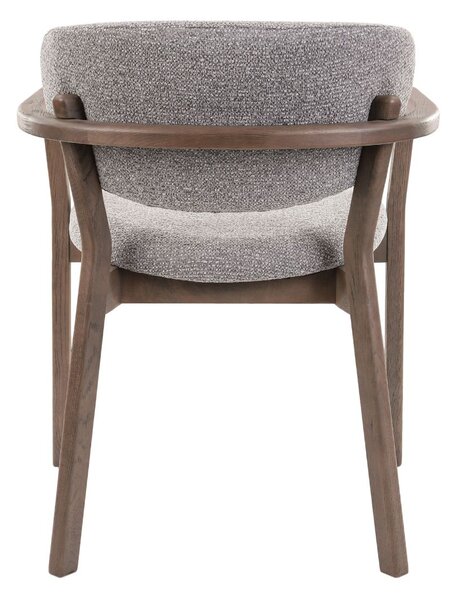 Scaun de dining Olmo, gri deschis/stejar fumuriu