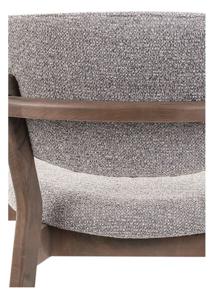 Scaun de dining Olmo, gri deschis/stejar fumuriu