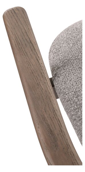 Scaun de dining Olmo, gri deschis/stejar fumuriu