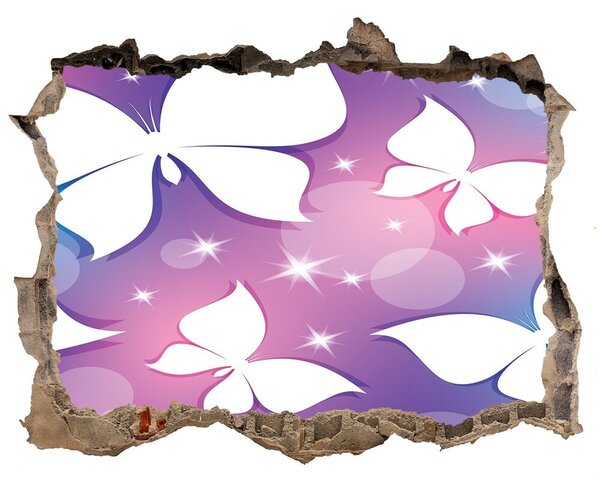 Autocolant 3D gaura cu priveliște Un vis floral în tonuri de roz