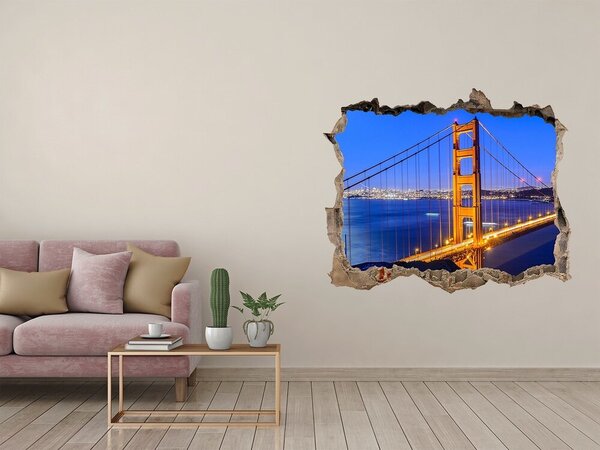 Autocolant gaură 3D Poarta de Aur din San Francisco
