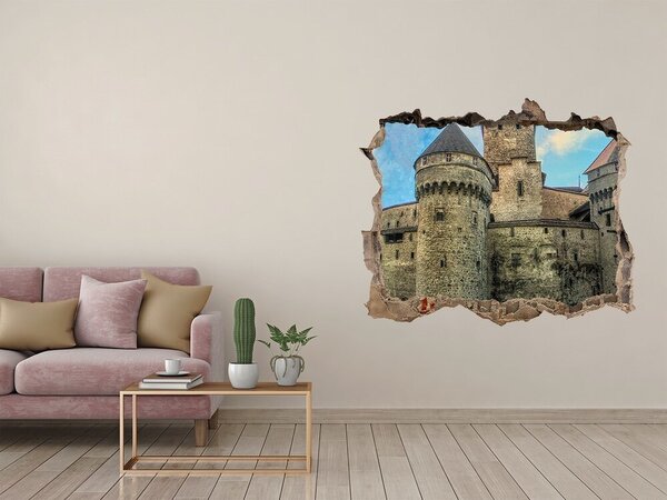 Autocolant gaură 3D Un castel în ruine