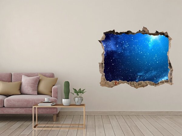 Fototapet un zid spart cu priveliște Spațiul Cosmic