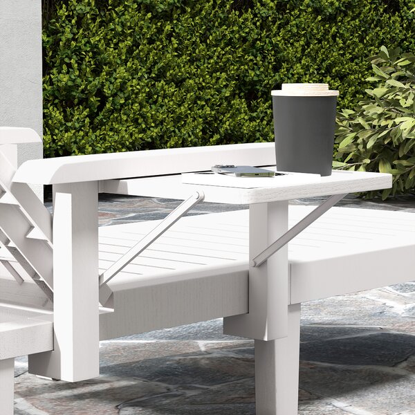 Outsunny Set 2 Șezlonguri cu Spătar Reglabil în 5 Poziții, Măsuță și Brațe Ergonomice, 79x158x88 cm, Gri | Aosom Romania