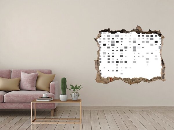 Fototapet un zid spart cu priveliște perete dărăpănat cu model digital