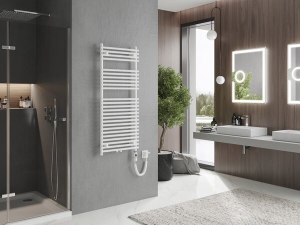 Mexen Sol, element electric de încălzire 1200x500 mm + tijă de încălzire 600 W, alb, W125-1200-500-2600-20