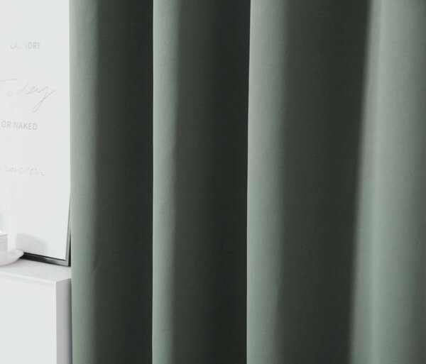Draperie verde-gri OXFORD 140x250 cm Agatat: Inele metalice