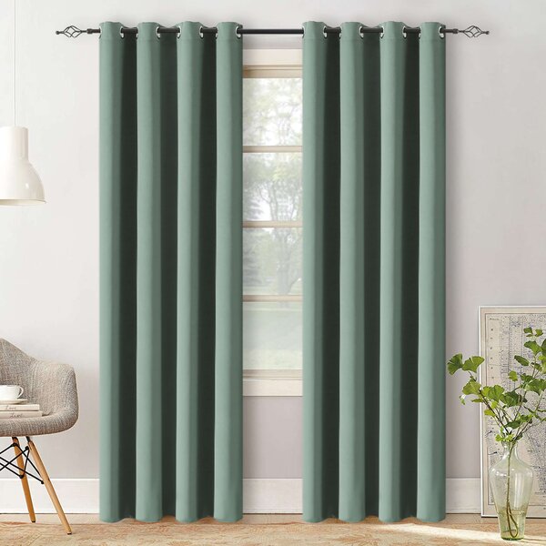 Draperie verde-gri OXFORD 140x250 cm Agatat: Inele metalice