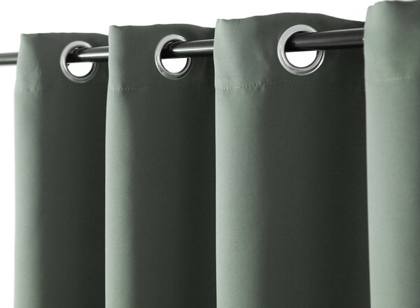 Draperie verde-gri OXFORD 140x250 cm Agatat: Inele metalice