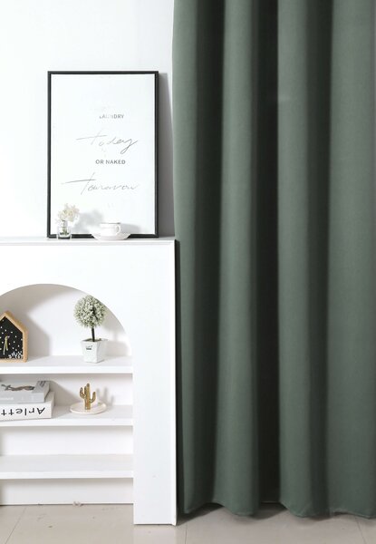 Draperie verde-gri OXFORD 140x250 cm Agatat: Inele metalice