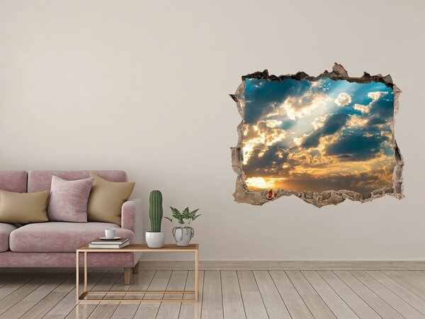 Naklejka fototapeta na ścianę Cer cu nori la apus