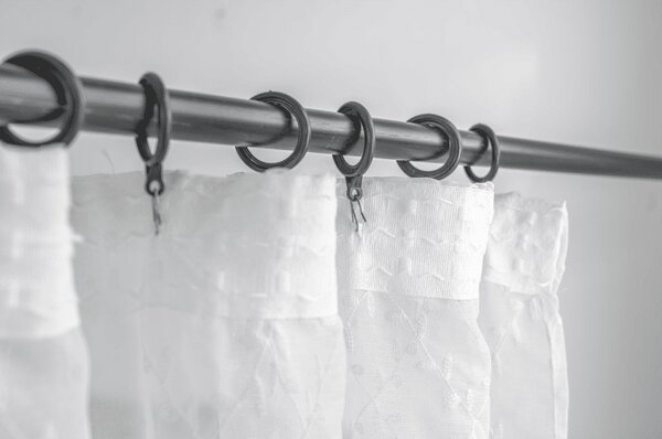 Draperie VINTORA cu model de frunze 140x250 cm Agatat: Inele metalice