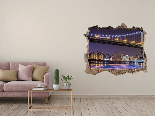 Fototapeta dziura na ścianę 3d Podul noaptea