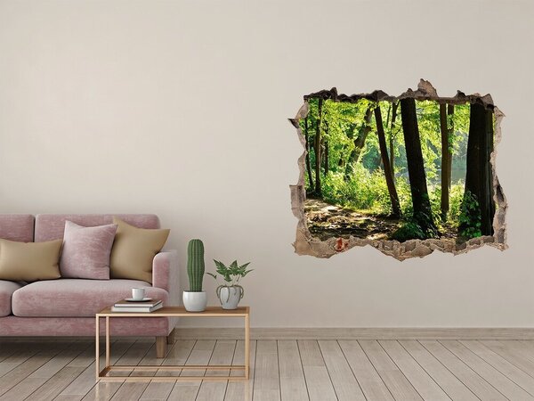 Naklejka fototapeta 3D na ścianę Pădurea verde de lângă râu