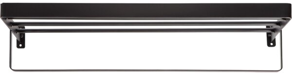 Cuier de perete pentru prosoape HANDY 60x22 cm, negru