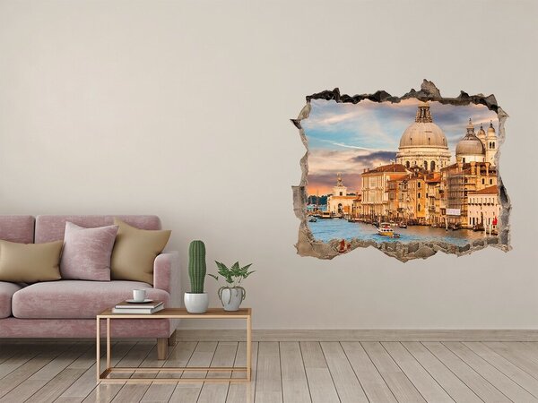 Fototapeta dziura na ścianę 3d Veneția la apus
