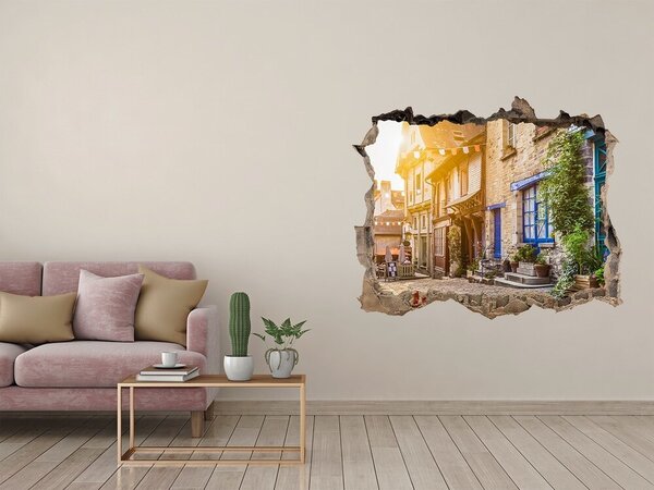 Fototapeta dziura na ścianę 3d O stradă fermecătoare din oraș