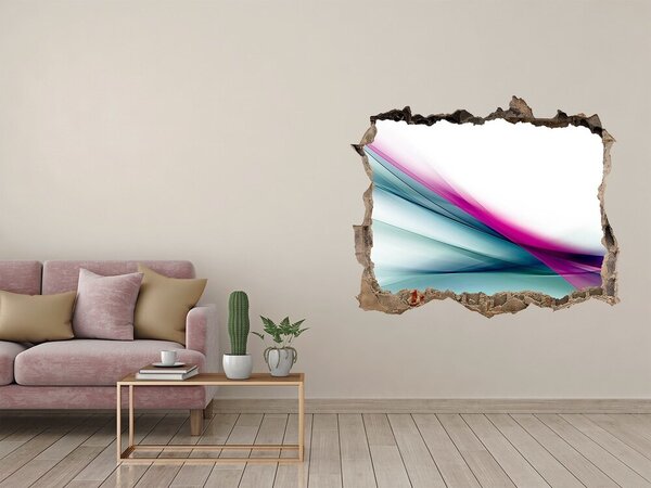 Samoprzylepna dziura ścienna 3D Valuri colorate pe perete