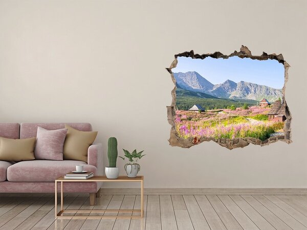 Naklejka fototapeta 3D na ścianę O poiană de munte înflorită