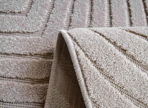 Traversa Hol, Model Oksi 38010 202, Festonata Latime 120 cm, Bej 120 x 200