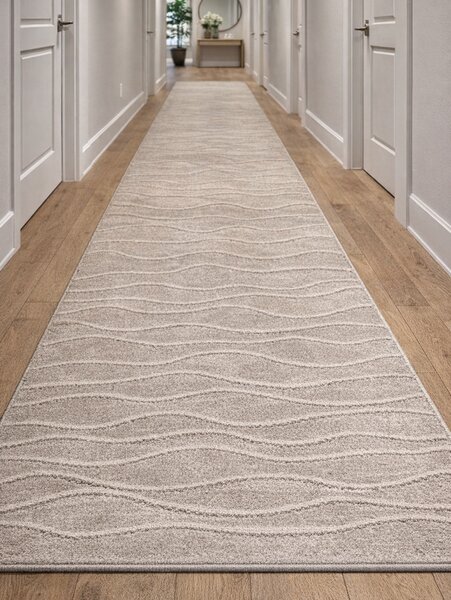 Traversa Hol, Model Oksi 38010 202, Festonata Latime 120 cm, Bej 120 x 200