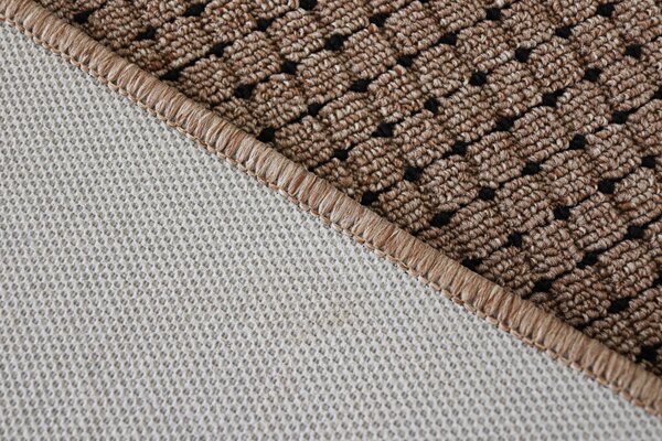 Traversa Antiderapanta Hol Bucatarie, Model Lester Mocha, Maro 80 x 400