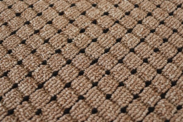 Traversa Antiderapanta Hol Bucatarie, Model Lester Mocha, Maro 80 x 400
