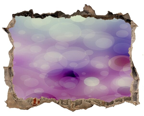 Autocolant 3D gaura cu priveliște Cercuri violet