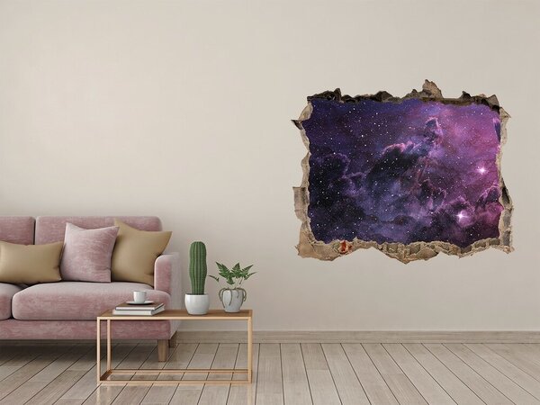 Autocolant de perete gaură 3D Spațiul Cosmic