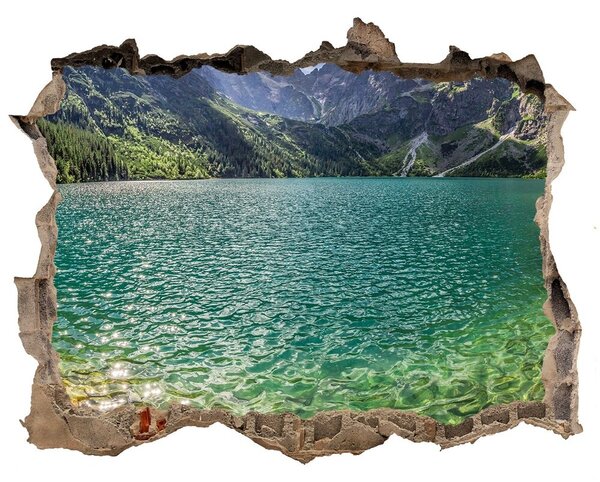 Autocolant gaură 3D Lacul din munți