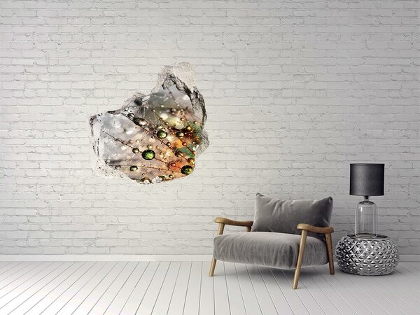 Autocolant gaură 3D Structura cristalină în lumină