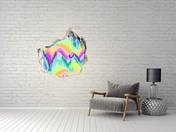 Autocolant 3D gaura cu priveliște Un val colorat pe perete