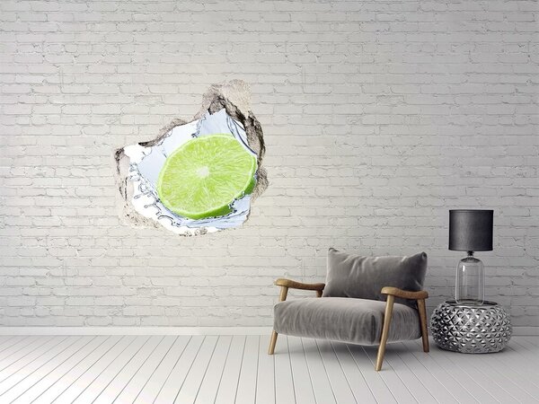 Fototapet 3D gaură în perete Lime suculent în apă