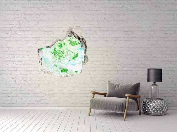 Fototapet 3D gaură în perete O oază verde într-o gaură din perete