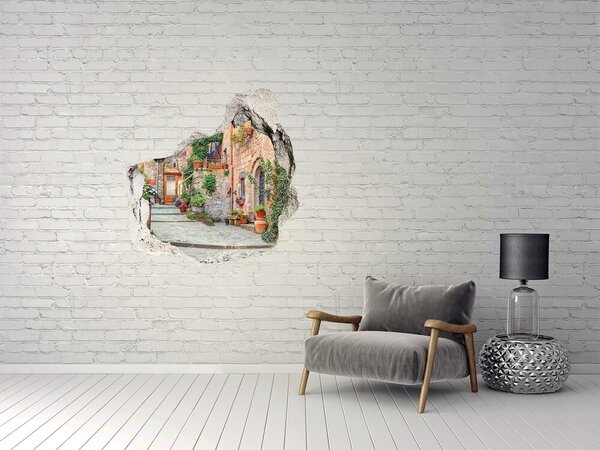 Fototapet 3D gaură în perete Un oraș fermecător din Toscana