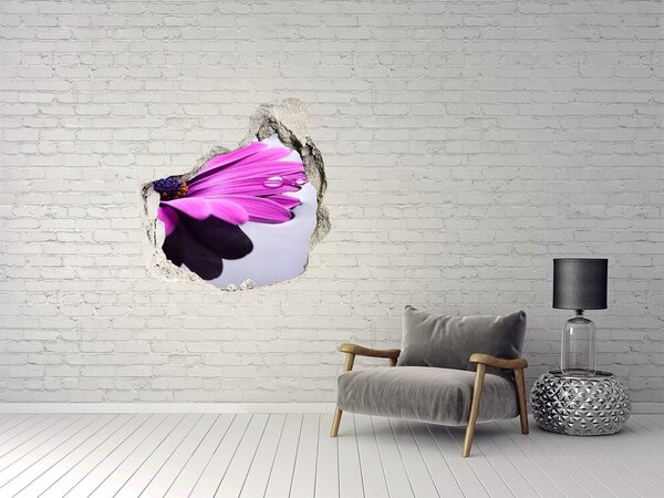 Autocolant gaură 3D O oază florală în spatele peretelui
