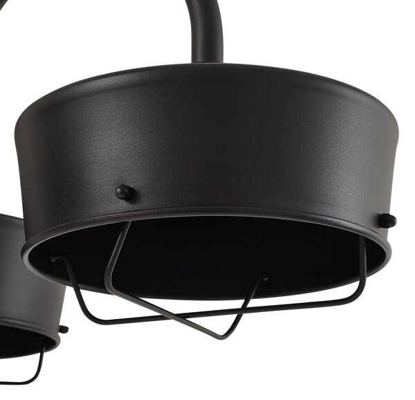 PRIOS Lumină exterioară LED Thorus, 204 cm, negru, 3 becuri, IP44, Negru, Aluminiu, Modern