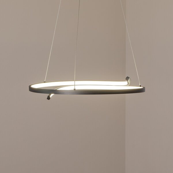 Milagro Lighting Lampă suspendată LED Lorenzo, metal, negru, 4.000 K, Negru, Camera de zi / sufragerie, Metal, Modern
