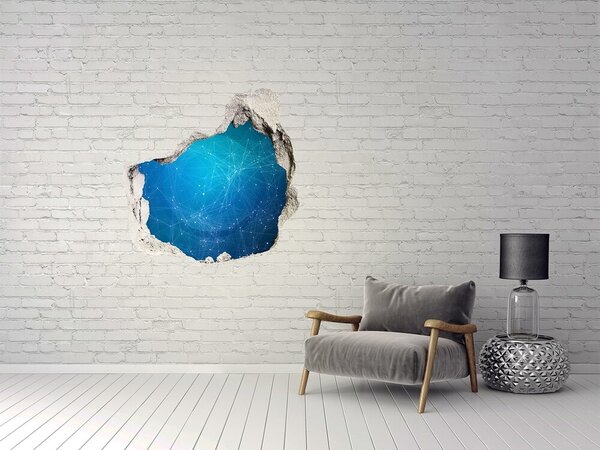 Autocolant gaură 3D Portal cosmic în perete