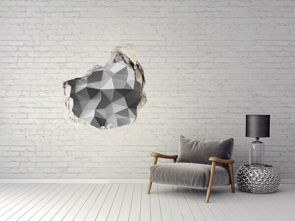 Autocolant de perete gaură 3D Gaură geometrică în perete