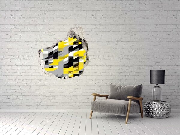 Autocolant 3D gaura cu priveliște Gaură abstractă în perete