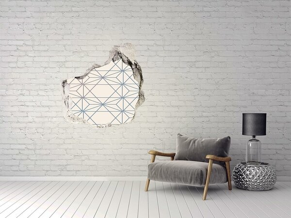 Fototapet 3D gaură în perete Model geometric printr-o gaură în perete