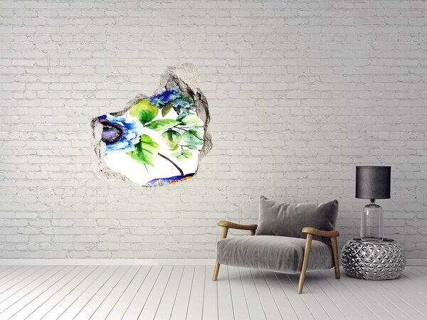 Fototapet 3D gaură în perete O explozie florală de culoare