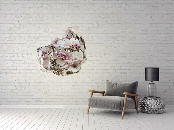 Fototapet un zid spart cu priveliște Paradisul Floral Magnolia