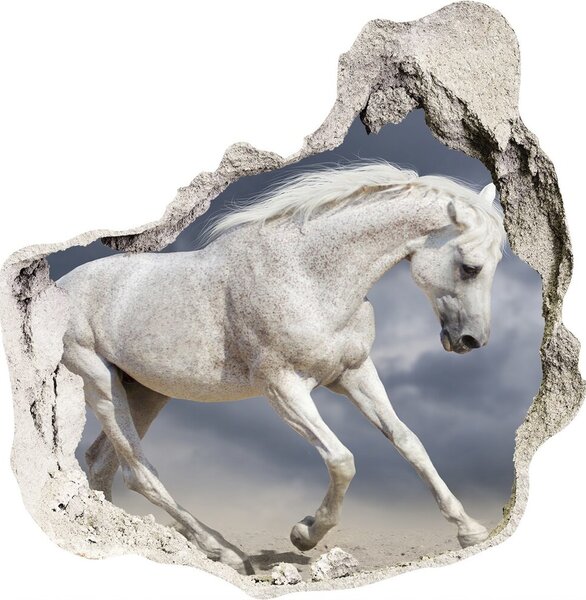 Autocolant un zid spart cu priveliște White Beach Horse